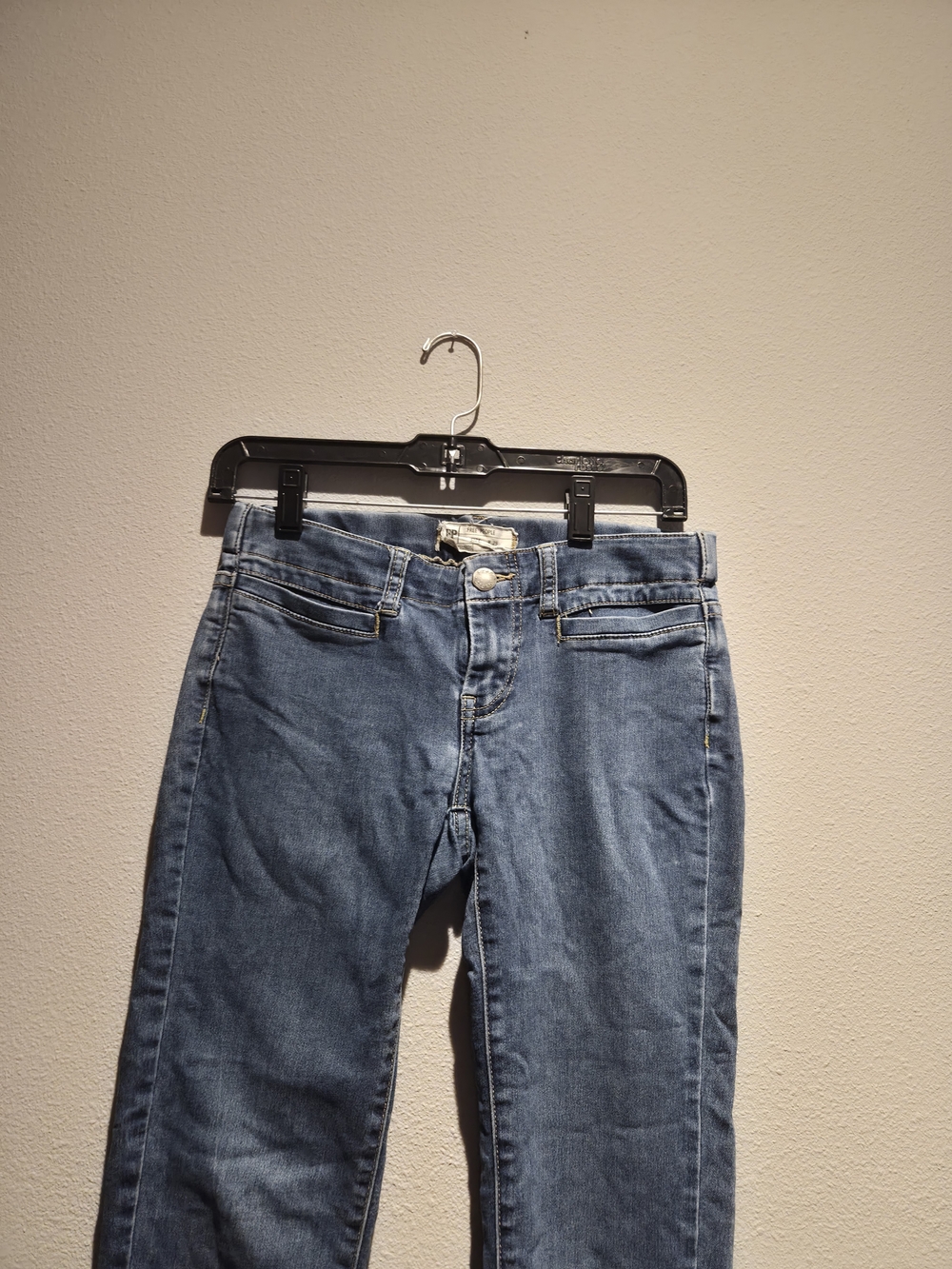 Free People Straight-Leg Midwash Blue Jeans